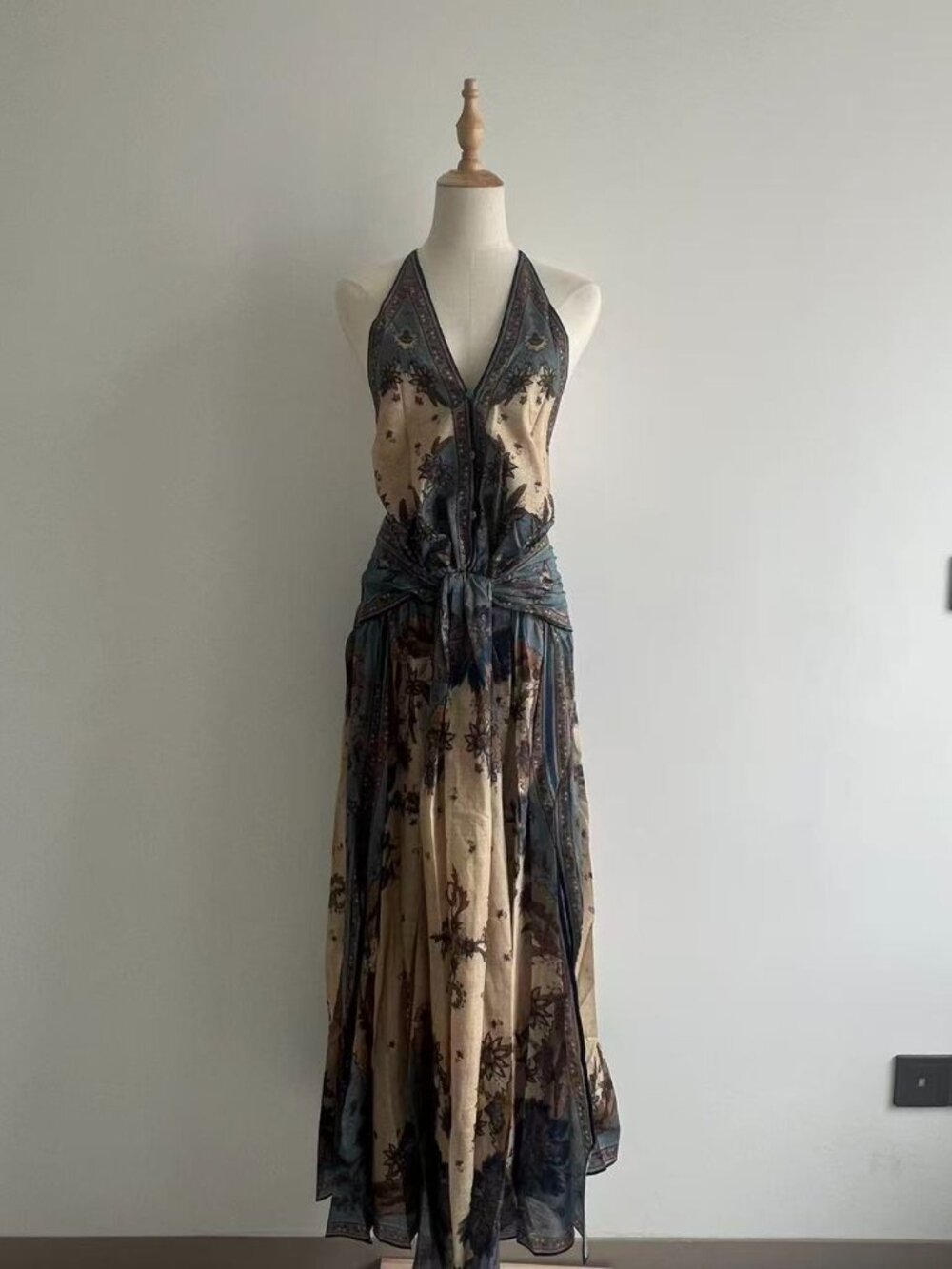 Zimmermann Ascension Plunge Halter Maxi in Blue - Picture 4 of 16